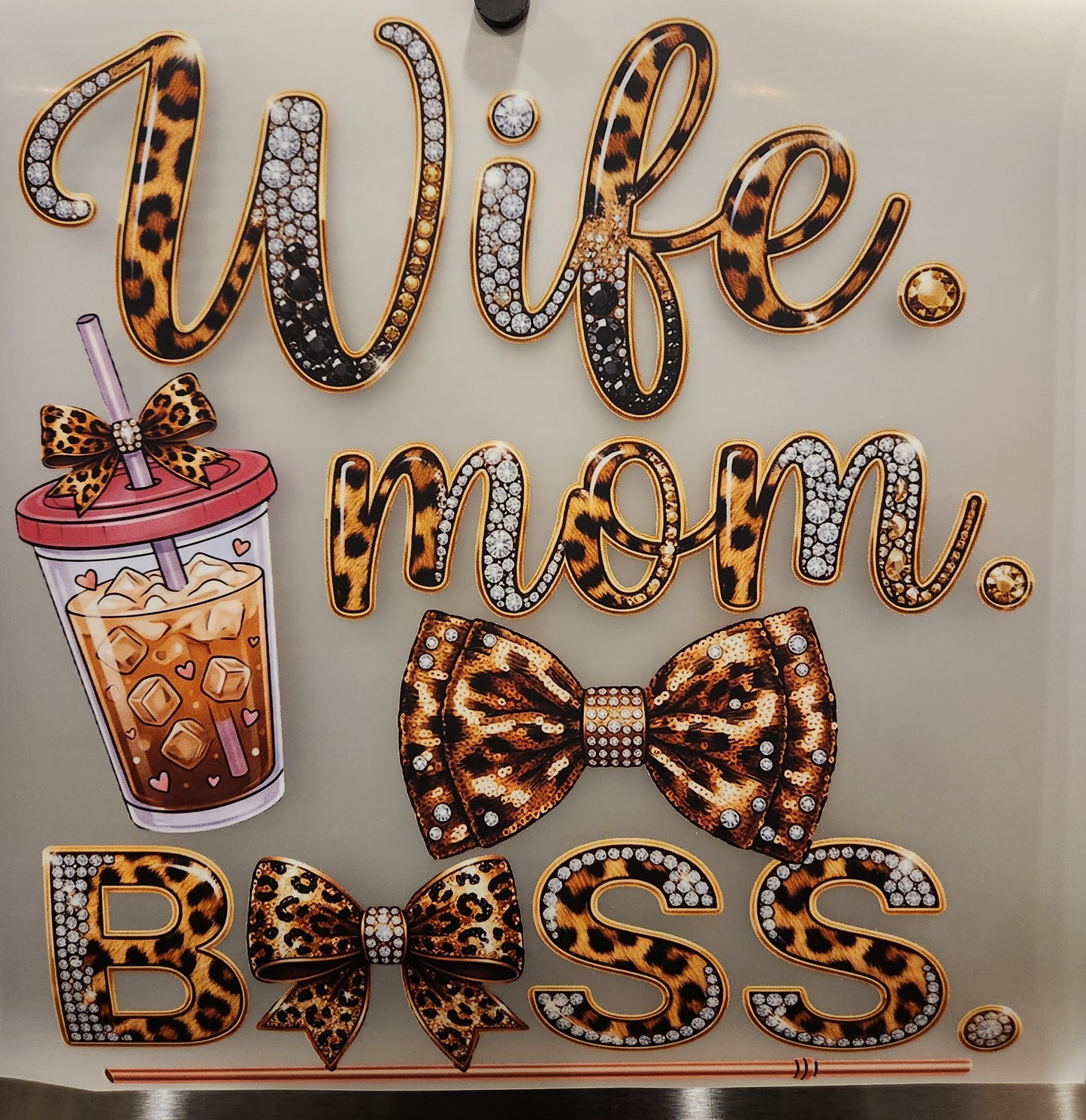 Wife Mom Boss leopard