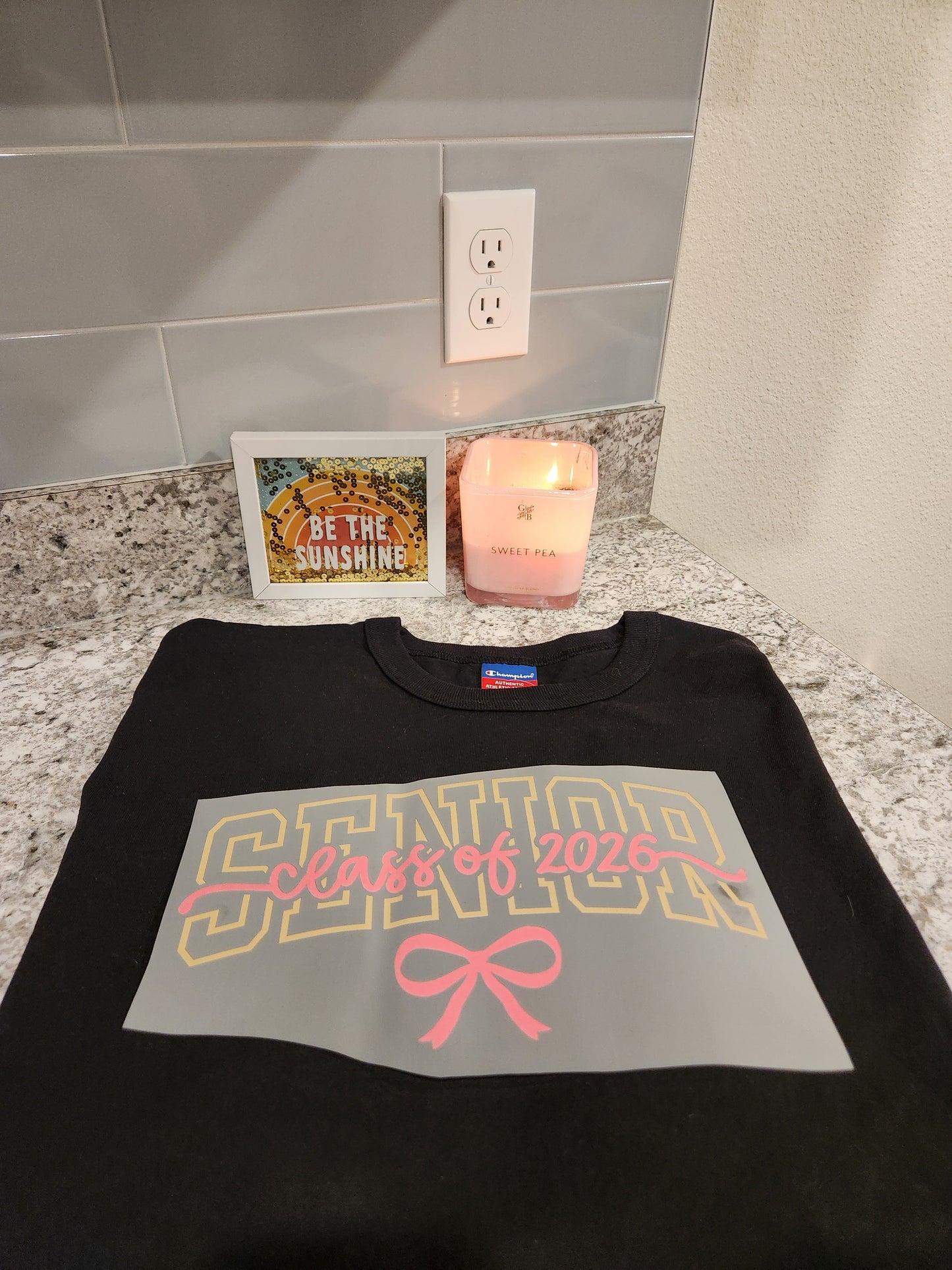 Custom "Pink bow Senior class of 26" DTF Transfer