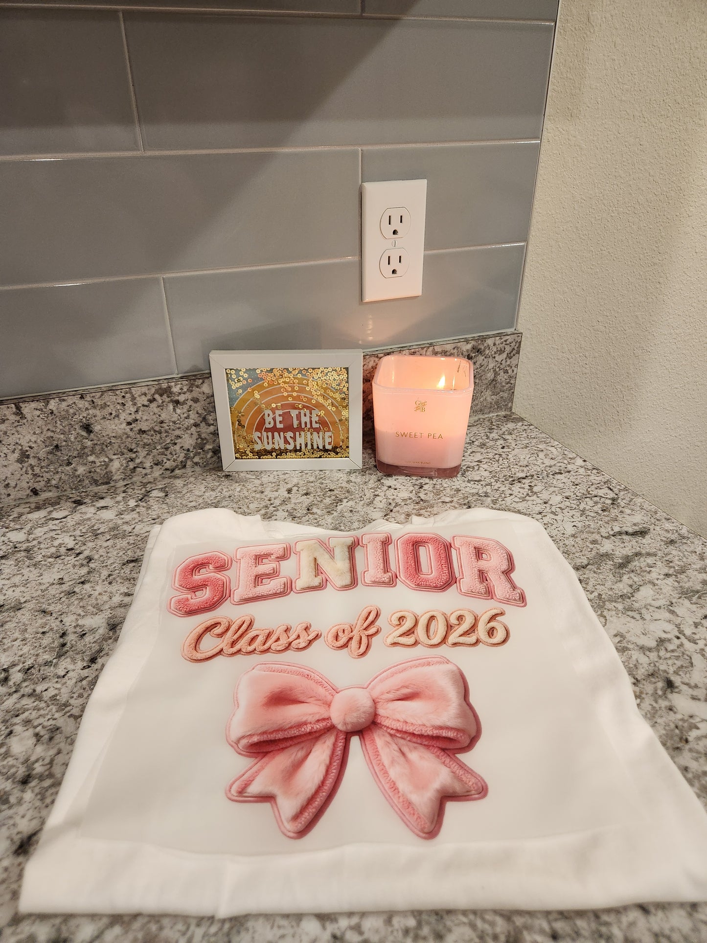 Custom " Senior class of 26 pink 🎀" DTF Transfer