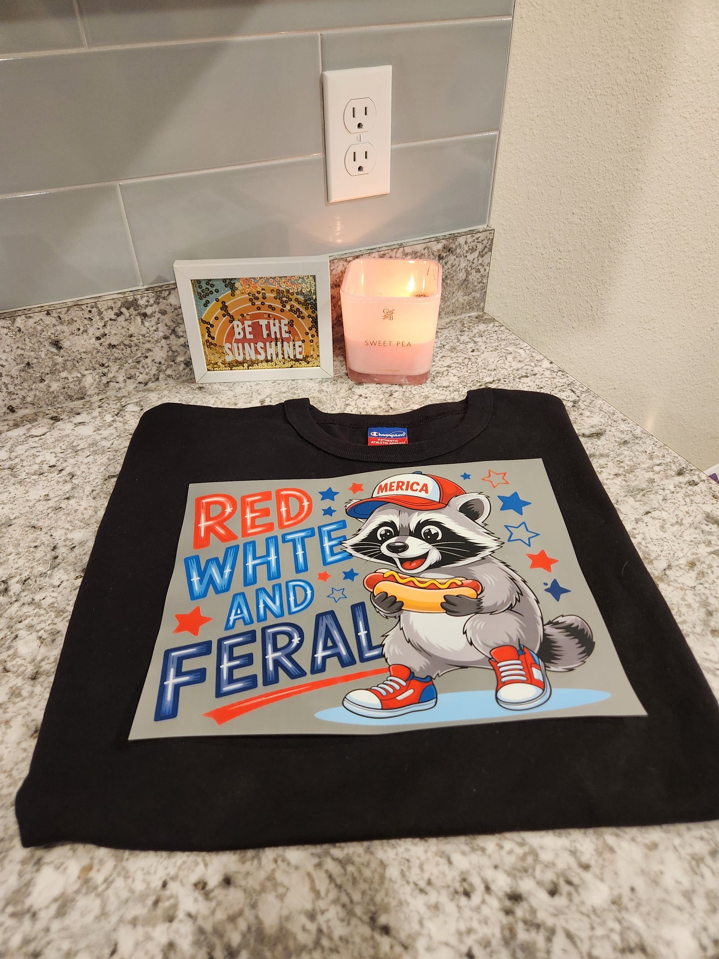 Custom "Red,white,Feral" DTF Transfer