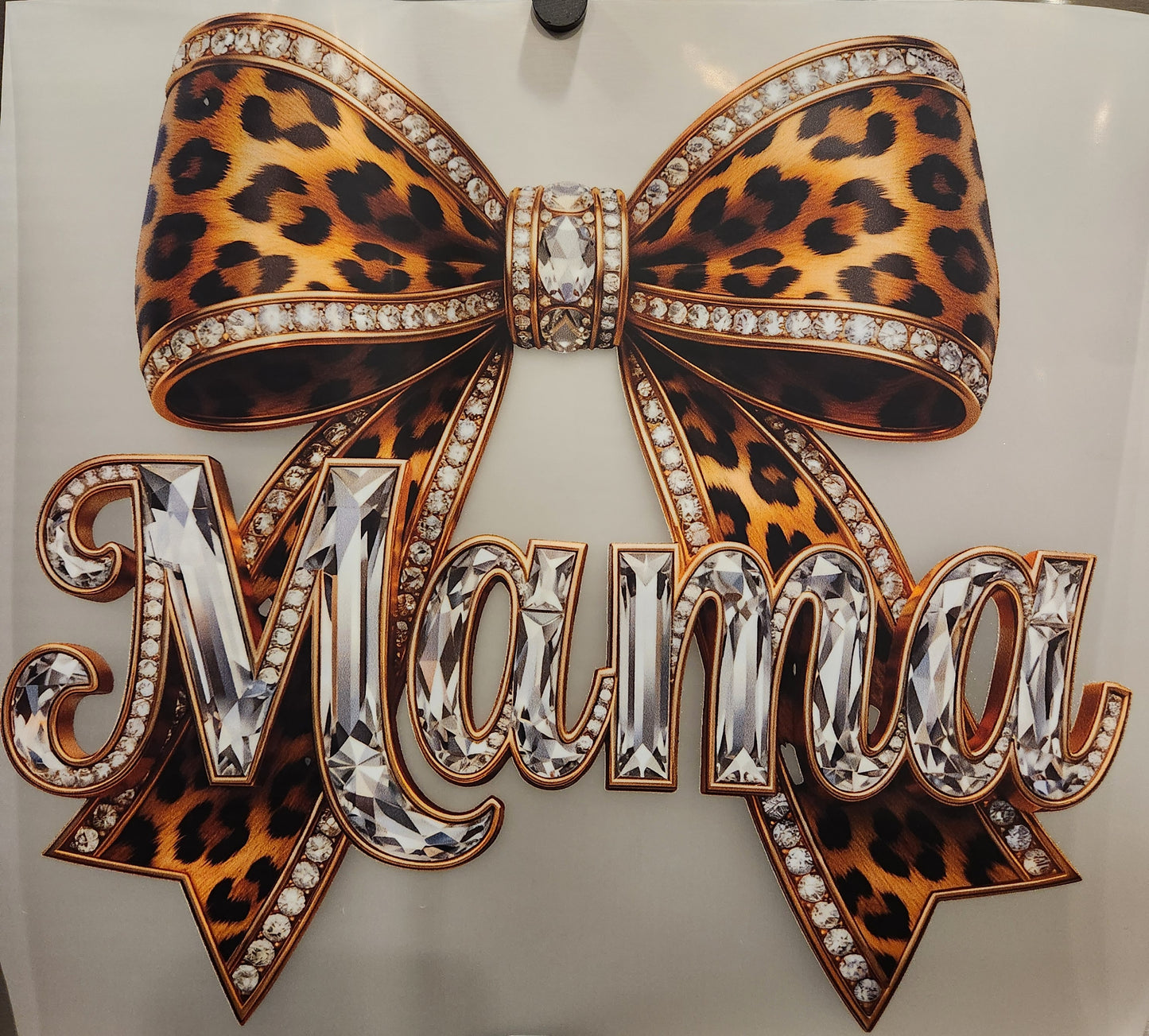 Mama leopard with bow