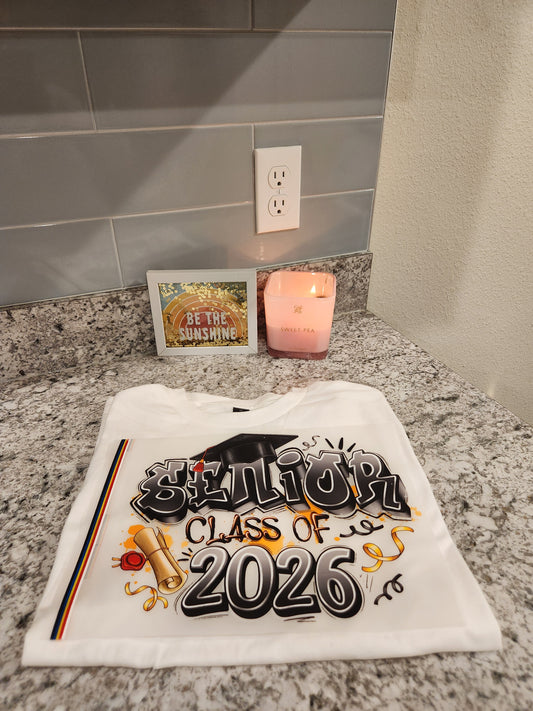 Custom " Senior graphic class of 2026" DTF Transfer