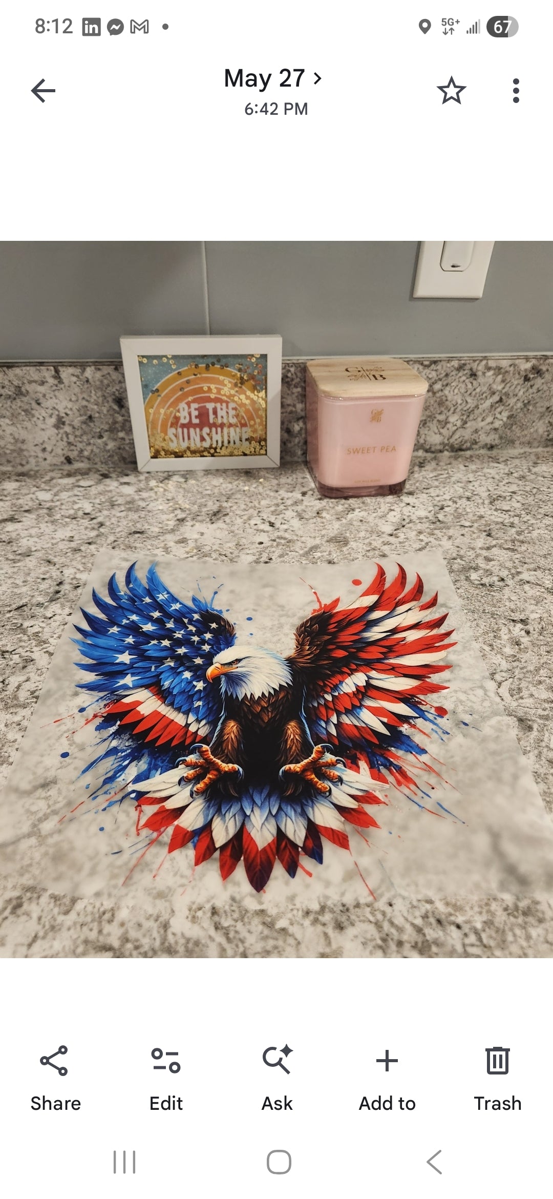 DTF Transfer "Parriotic Eagle"