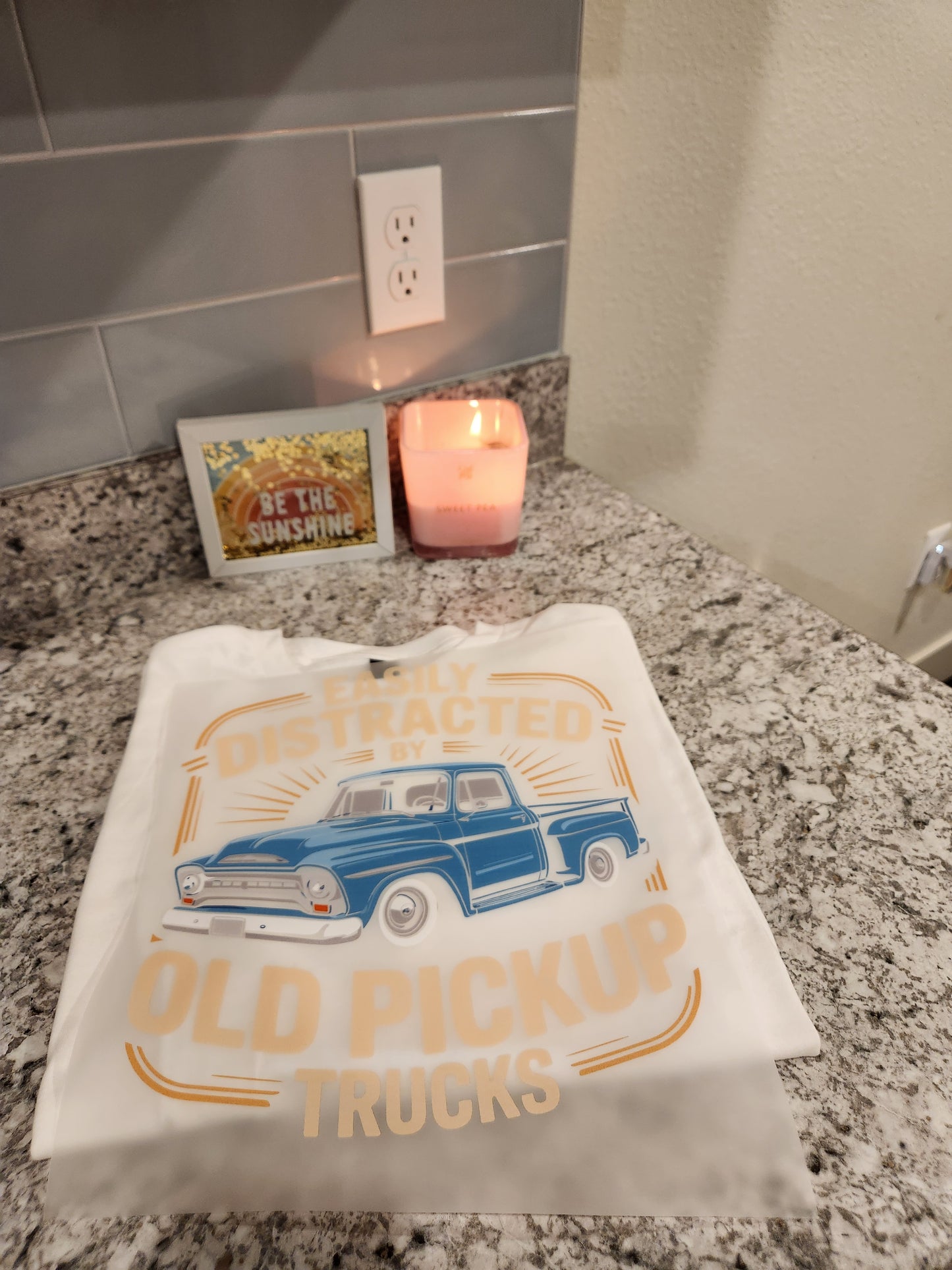 Custom "Easily Distracted old pickup truck" DTF Transfer