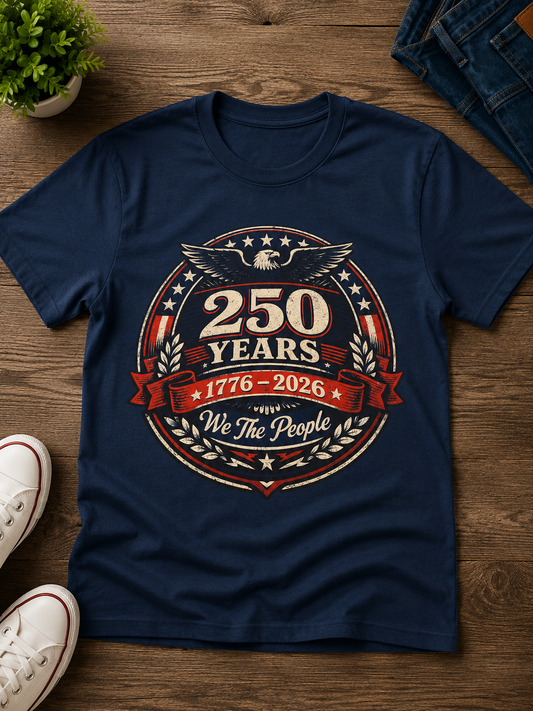 Custom DTF Transfer " 250 Years patriotic Transfer"