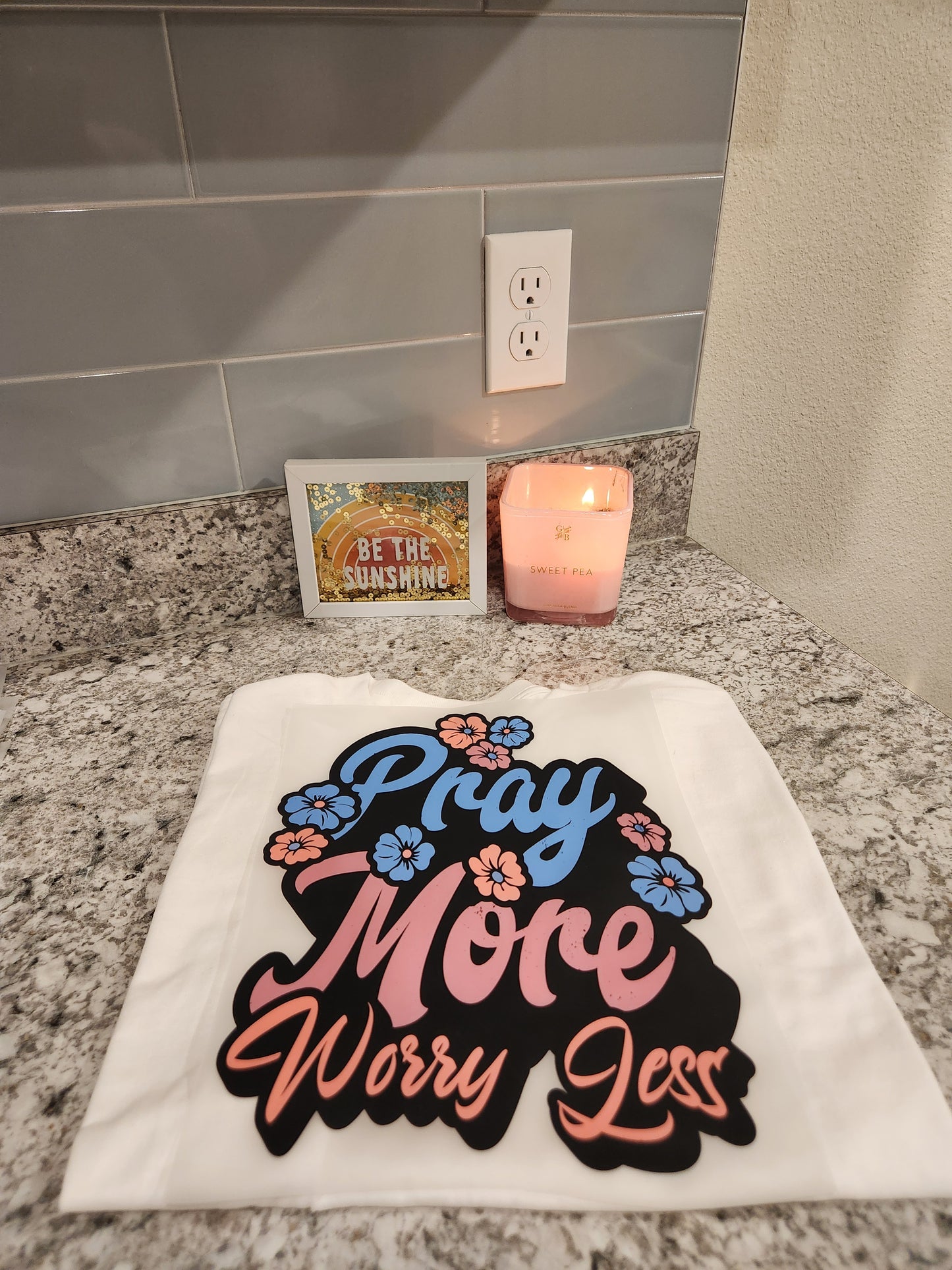 Custom " Pray More worry less" DTF Transfer