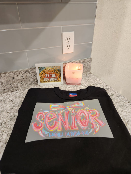 Custom " Senior pink" DTF Transfer
