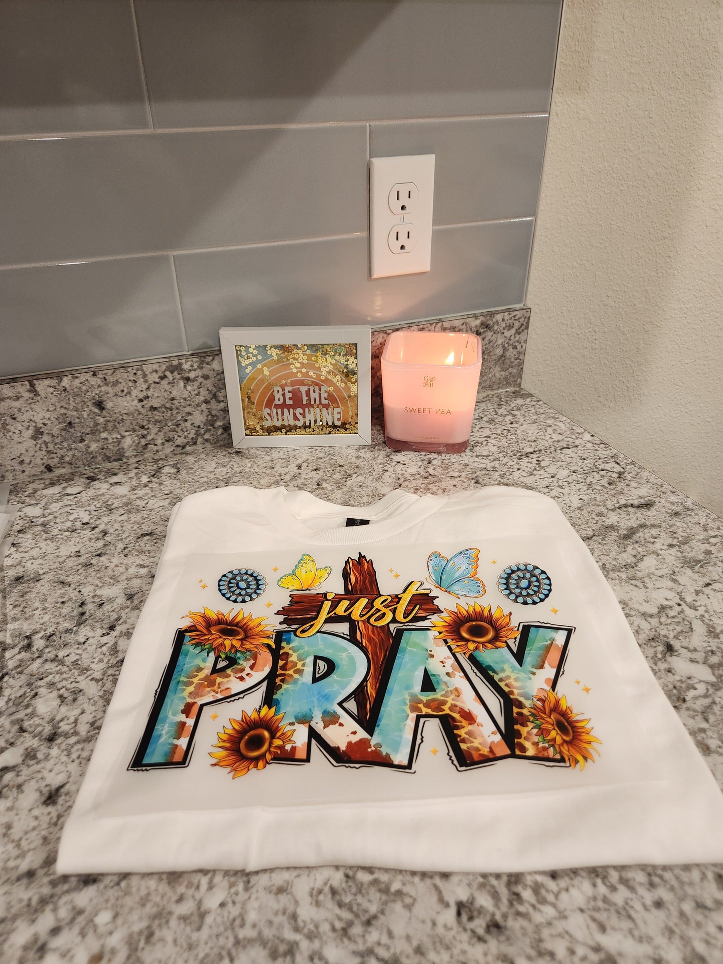 Custom " Just Pray" DTF Transfer