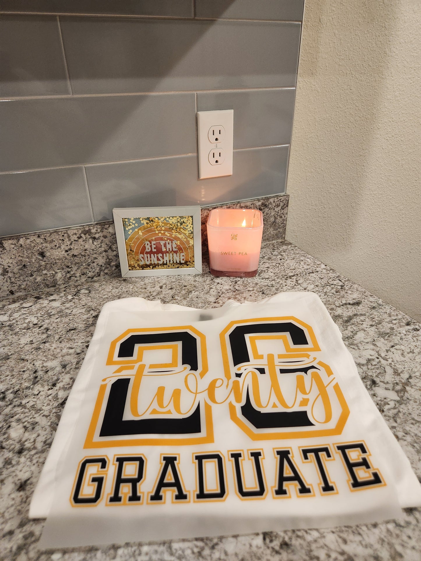 Custom "yellow black 2026 Grad" DTF Transfer