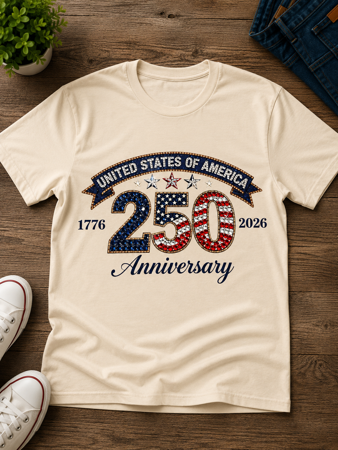 Custom DTF Transfer "USA 250 Anniversary"