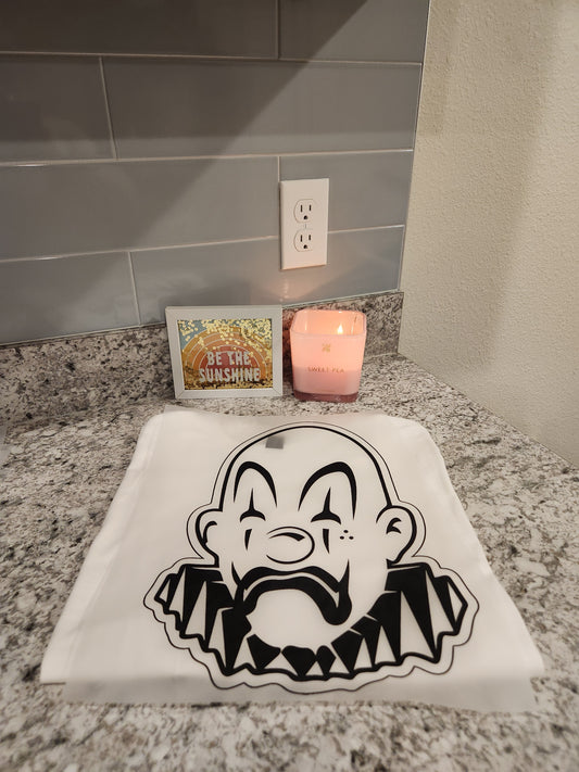 Custom "old school clown" DTF Transfer