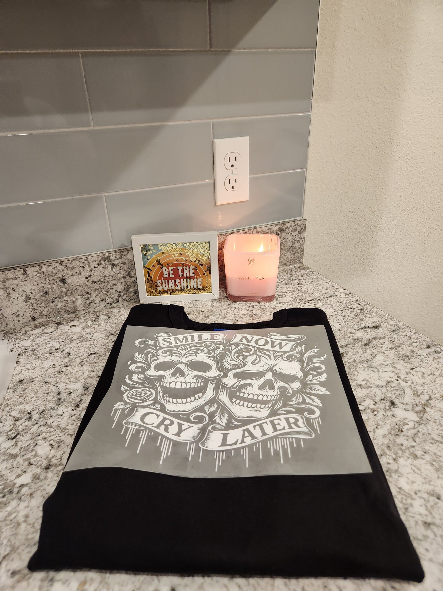 Custom "Smile now cry later" DTF Transfer